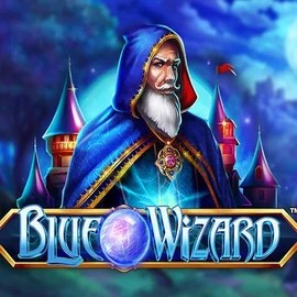 Blue Wizard slot visual from Quickspin available on skyhills-casino.eu.com