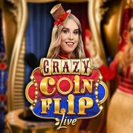 Crazy Coin Flip online game logo by Evolution on skyhills-casino.eu.com