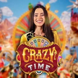 Live Casino logo of Crazy Time from Evolution at SkyHills Casino