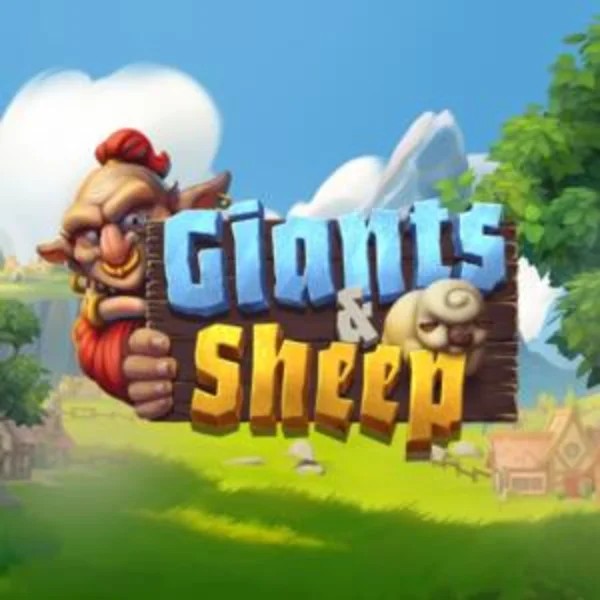 Giants and Sheep slot logo by Relax Gaming at SkyHills Casino