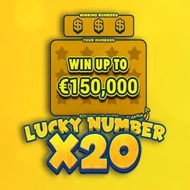 Lucky Number x20 casino game by Hacksaw Gaming – featured logo at SkyHills Casino