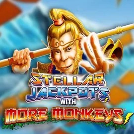 Stellar Jackpots with More Monkeys logo by Lightning Box Game at SkyHills Casino